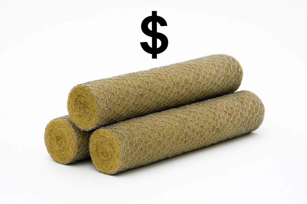 قیمت پشم سنگ توری دار